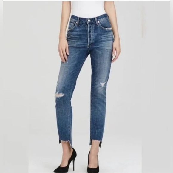 CITIZENS OF HUMANITY LIYA HI-LO HEM CLASSIC FIT JEANS size 25 style 1620C-749 - Picture 1 of 9